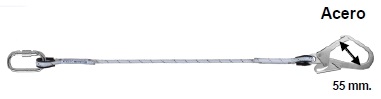CUERDA SEG SIMPLE 1,5 M S/ABSOB Y GANCHO - MME95T
