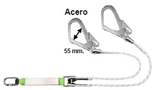 CUERDA SEG DOBLE 1,5 M C/ABS Y GANCHOS - MMAY15